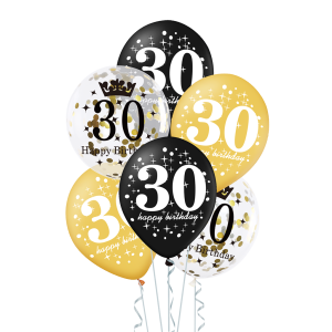 Balony lateksowe na 30 urodziny