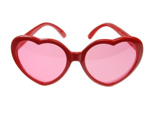Okulary - Okulary Serduszka czerwone