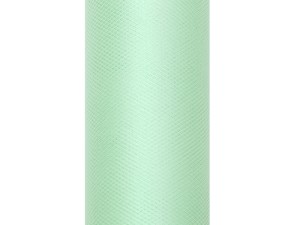 Tiule dekoracyjne 15 cm - Tiul gładki miętowy / 0,15x9m