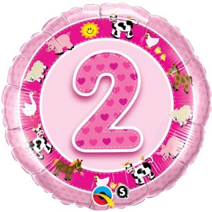 Balony na 2 urodziny - kształty z cyfrą 2