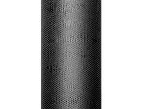 Tiule dekoracyjne 30 cm - Tiul gładki, czarny, 0,3x9m