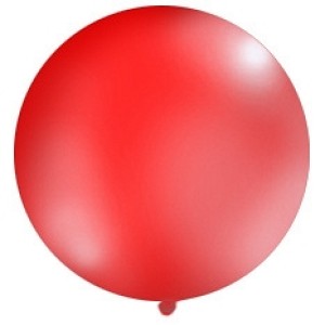 Balony lateksowe Olbo - Balon lateksowy OLBO - pastelowy czerwony / średnica 1 m