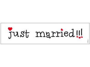 Tablice rejestracyjne - Tablica rejestracyjna "Just Married" / TT73P
