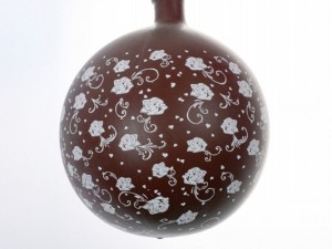 Balony lateksowe Olbo - Balon lateksowy OLBO - burgund w kwiaty / średnica 1 m