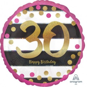 Balony foliowe na okrągłe urodziny - Balon foliowy na "30 urodziny" / 3716201