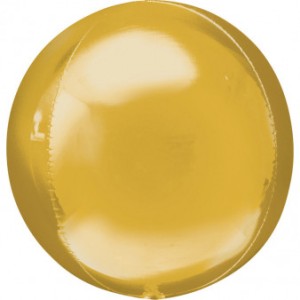 Balony foliowe kule Orbz - Balon foliowy Orbz - Kula złota / 38x40 cm
