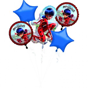 Zestawy balonów z bohaterami bajek - Zestaw balonów dla dziecka "Biedronka Miraculous"