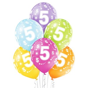 Balony lateksowe cyfry i liczby - Balony na 5 urodziny / 5000194