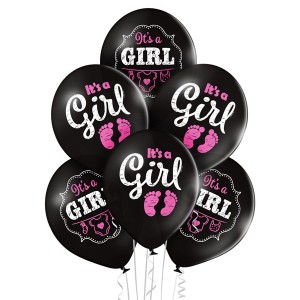 Balony lateksowe z napisami - Balony na Narodziny dziecka lateksowe "It`s a Girl" / 5000288
