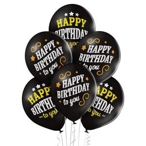 Balony lateksowe z napisami - Balony urodzinowe z napisem "Happy Birthday" / 5000271
