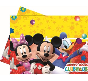 Obrusy dla dzieci z bajkami foliowe - Obrus plastikowy- Playful Mickey, 120x 180cm - PRZECENA