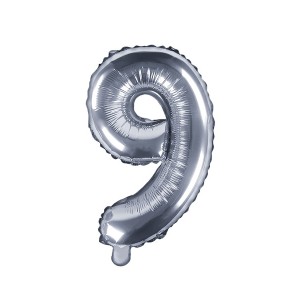 Balony na 9 urodziny - duże cyfry