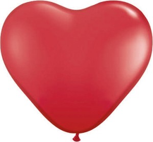 Balony lateksowe o nietypowych kształtach - Balony lateksowy 10" "Serce", Pastel czerwony / 100 szt