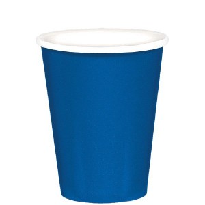 Kubeczki jednokolorowe papierowe - Kubeczki papierowe - niebieskie / 266 ml