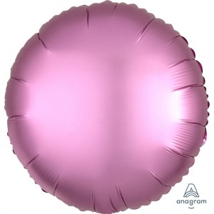 Balony foliowe kształty Satin Luxe - Balon foliowy Satin Luxe - Okrągły różowy / 43 cm