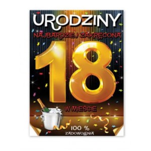 Etykiety - Etykietki naklejki na wódkę "18 urodziny" / E800