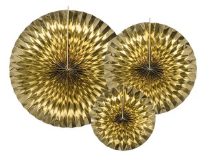 Rozety dekoracyjne - Rozety dekoracyjne, metalizowane złote  / średnica 23,32 i 40 cm
