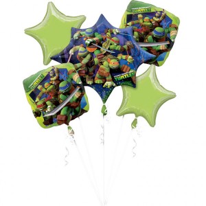 Zestawy balonów z bohaterami bajek - Zestaw balonów dla dziecka "Żółwie Ninja"