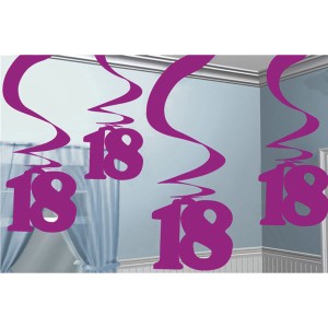 Girlandy cyfry i liczby - Spiralki "18" urodziny