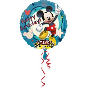 Balony foliowe z bohaterami bajek - Foliowy, grający balon dla dziecka "Myszka Mickey" / 71 cm