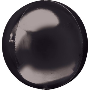 Balony foliowe kule Orbz - Balon foliowy Orbz - Kula czarna / 38x40 cm