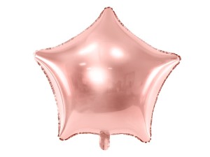 Balony foliowe Gwiazdki - Balon foliowy "Gwiazda", różowe złoto Metallic / 48 cm