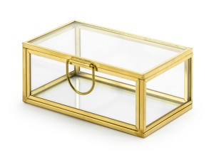 Poduszki pod obrączki - Szklane pudełko na obrączki / PKWS1-019ME