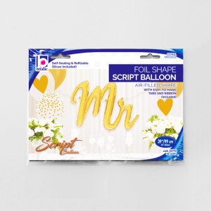 Napisy z balonów foliowych na powietrze - Balon foliowy napis "Mr" / 99 cm