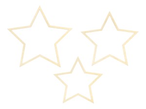 Gwiazdy wiszące - Drewniane zawieszki dekoracyjne "Gwiazdy", mix