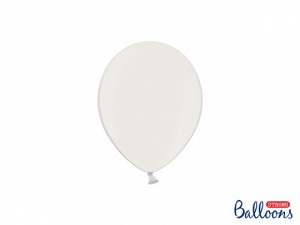 Balony lateksowe małe 5" - Balony lateksowe 5", Metallic Pure White / 100 szt