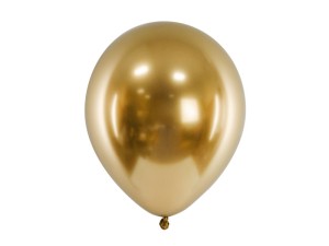Balony lateksowe Chrom - Balony lateksowe PD Glossy, złote / 30 cm