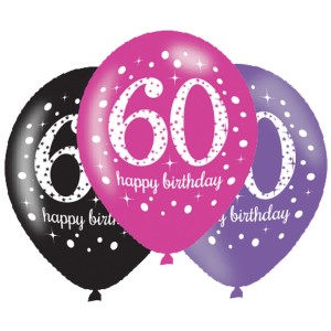 Balony lateksowe na 60 urodziny