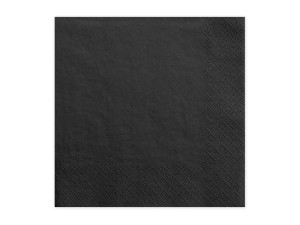 Serwetki bibułowe gładkie - Serwetki bibułowe czarne 33x33 cm / SP33-1-010