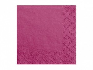 Serwetki bibułowe gładkie - Serwetki bibułowe ciemny różowy 33x33 cm / SP33-1-006
