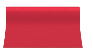 Bieżniki flizelinowe gładkie - Bieżnik flizelinowy gładki AIRLAID "Basic", czerwony / 40cmx24m