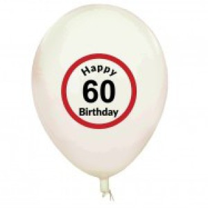 Balony lateksowe na 60 urodziny
