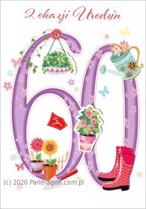 Kartki urodzinowe - Karnet na 60 urodziny / HM-200-1074