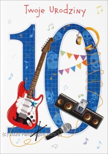 Kartki urodzinowe - Kartka urodzinowa na 10 urodziny / HM-200-990