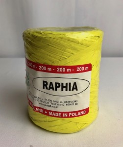 Rafia - Rafia sztuczna żółta / 200 m