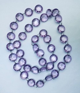 Girlandy kryształowe - Girlanda kryształowa, fioletowa / 1m