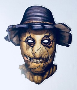 Maski na Halloween - Maska papierowa "Strach na wróble" / 32x37 cm