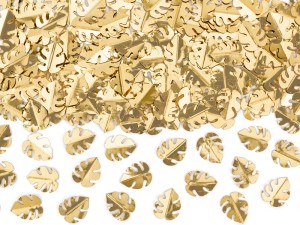Konfetti kształty - Konfetti metalizowane "Złote liście"