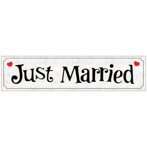 Personalizowane tablice rejestracyjne - Tablica rejestracyjna do ślubu Just Married / TRJ