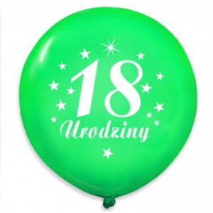 Balony lateksowe cyfry i liczby - Balony na 18 urodziny / BAL13