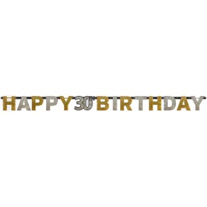 Girlandy napisy - Girlanda urodzinowa "Happy 30 Birthday" / 1200207