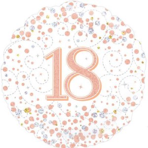 Balony foliowe z cyframi i liczbami - Balon foliowy holograficzny na 18 urodziny / 227086