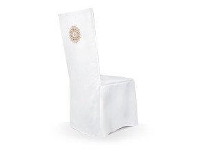 Pokrowce na krzesła i klęczniki - Pokrowiec na krzesło komunijne, biały