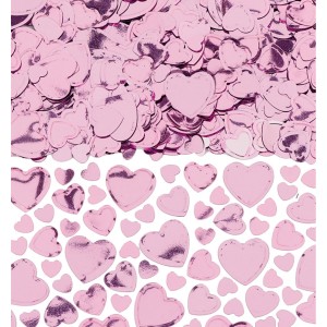 Konfetti kształty - Konfetti foliowe Serca różowe