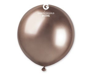 Balony lateksowe Chrom - Balony lateksowe 19" Shiny różowe złoto / 48 cm