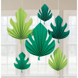 Dekoracje papierowe - Dekoracyjne zielone liście Palmy